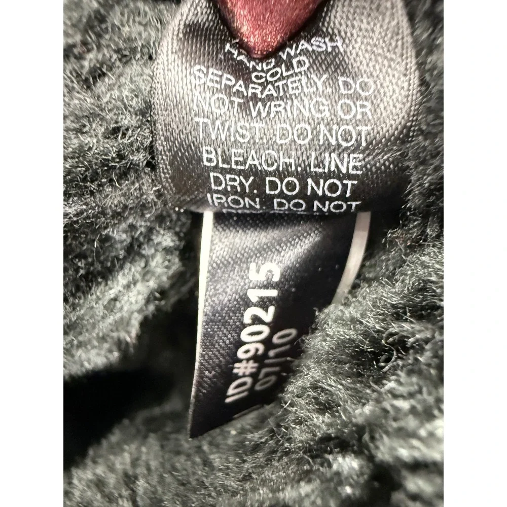 EXPRESS Black Faux Suede‎ Fur Lined Moto Jacket Womens Size Large